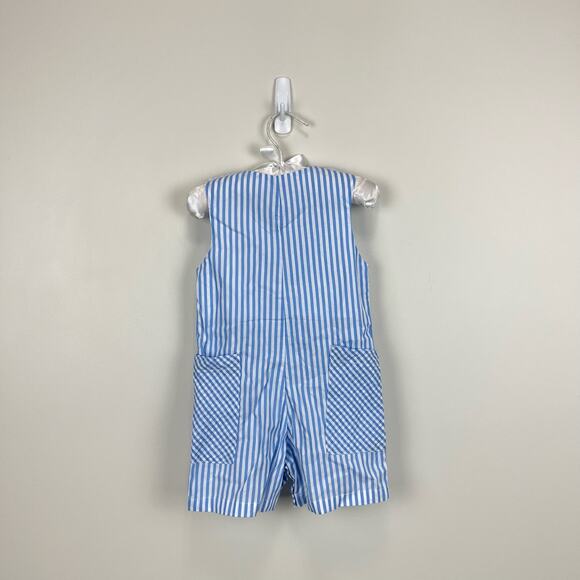 Lil Cactus Blue Bunny Shortall Romper 6-12 Months - Picture 6 of 7